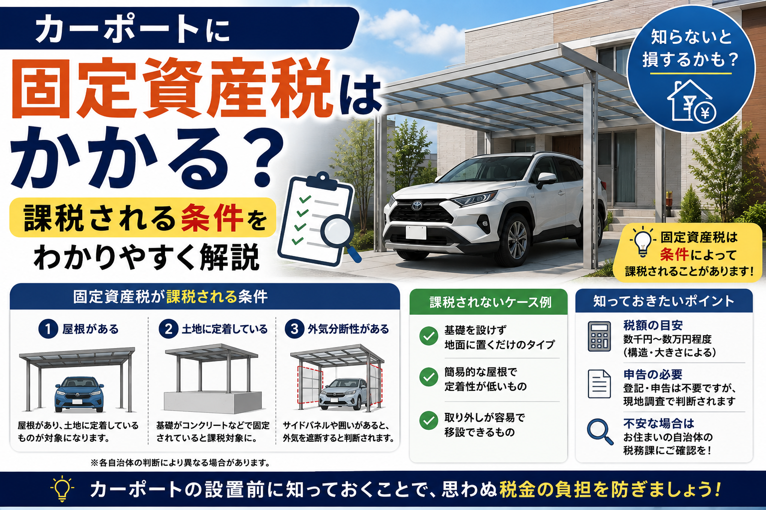カー ポート 固定 資産 税