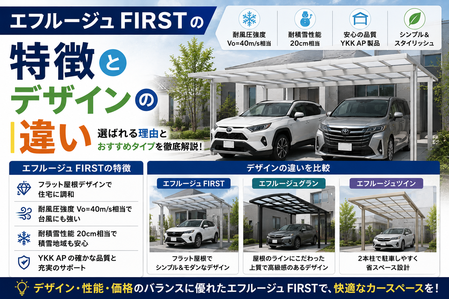 エフルージュFIRSTの特徴とデザインの違い